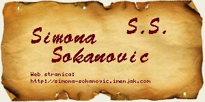 Simona Sokanović vizit kartica